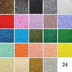 INSPIRELLE Uniform 120 Gram 12/0 (2mm) Cylinder Glass Seed Beads for Craft Jewelry Making, 24 Matte Opaque Dyed Colors - color: 22x Matte Opaque + 2 Metallic