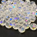 415pcs Rondelle Crystal Glass Beads 2mm 4mm 6mm 8mm Mixed Sizes, Faceted Briolette Spacer Czech Seed Loose Beads for DIY Jewelry Making (Transparent Shine) - color: Transparent Shine
