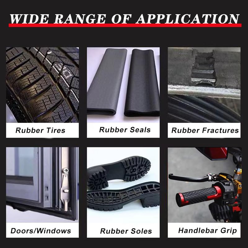 Rubber Glue,100g Super Glue for Rubber, RC Tires, Seals, Gaskets, Shoe Soles, Hose, Rubber Adhesive Heavy Duty, Waterproof, Motorcycle Handlebar Grip Glue for Automotive Parts, Bike Tires - size: 100g, style: Rubber Glue
