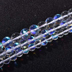 60PCS 6mm White Angel Aura Round Gemstones Polished Mermaid Aura Moonstone Beads Smooth Stone Loose Beads Crystal Quartz for DIY Jewelry Making 1 Strand 15” - color: White, size: 6mm