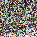 PH PandaHall 6000 Pcs 11/0 Glass Seed Beads, 2mm Seed Beads Mixed Colors Round Waist Bead Mini Spacer Bead for Earring Choker Bracelet Neckalce Waist Chain Jewelry DIY Crafts Making - color: Mixed Colors-6000 Pcs