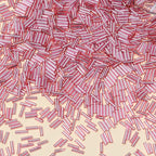 2000pcs Glass Bugle Beads, Tube Beads Bulk, Mini Long Tiny Small Waist Loose Spacer Embroidery Beaded for Bracelets Jewelry Making Sewing, Crafts, 2×6mm, Pink - color: Pink
