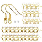 BEADNOVA 300pcs Earring Hooks Kit with 300pcs Rubber Backs, Gold, Elegant, 600pcs Total - color: Gold, size: 300pcs