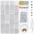 MIIIM 1920 Pcs Pony Beads Letters for Bracelets Making, Vowel-Rich Alphabet Kit with Minimized Rare Characters, 4x7mm Round Letter Beads, Numbers (White and Black) - color: Round White and Black