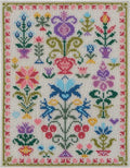 AllAboutEmbroideryUA Bead Embroidery kit Floral Quaker QA-4121 Beaded Cross Stitch Sampler