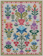 AllAboutEmbroideryUA Bead Embroidery kit Floral Quaker QA-4121 Beaded Cross Stitch Sampler