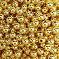 1,200 Round Gold Acrylic Beads 6mm Diameter with 1mm Hole for Crafts - color: Gold, size: 6mm
