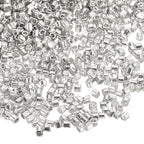 uxcell 1400Pcs Glass Bugle Beads, 1.5x1.5mm Tube Mini Loose Glass Seed Spacer Bead for DIY Earrings Necklaces Bracelets Jewelry Making (Electroplating Silver) - color: Electroplating Silver, size: 1.5x1.5mm