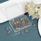 SUNNYCLUE 1 Box 40Pcs 2 Colors Clip-on Earring Converters Stainless Steel Clip on Earrings Components Gold Silver Dangle Ear Findings for Women Adult Jewelry Making DIY Crafts Supply - color: 40pcs 2 Colors Stainless Steel Clip-on Earring Converters