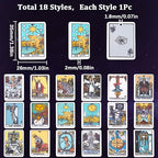 SUNNYCLUE 1 Box 18 Styles Tarot Charms Tarot Card Charm Bulk Acrylic Lucky Fortune Astrology Divination Amulet Magic Pendants for Jewelry Making DIY Crafts Supplies - style: Tarot 1