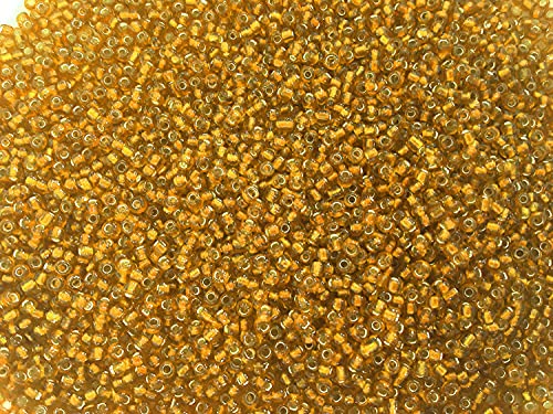 Seed Beads Size:11/0 50 gr / 1.76 oz (Yellow Silver Lined) - color: Yellow Silver Lined