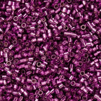 John Bead 25g Cylin Beads Magenta Silver Lined 11/0 Glass Cylindrical Seed Beads for Jewelry Bracelets Necklaces Earrings Making Embroidery - color: Magenta Silver Lined