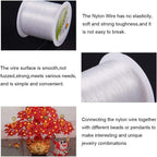 PH PandaHall 0.4mm Clear Fishing Line Invisible Nylon Thread Jewelry String Wire Xmas Cord String Crystal Beading Cords for Christmas Tree Party Decor Jewelry Bracelet Making 40 Yards - size: 0.4mm
