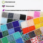 Glass Seed Beads Kit 3mm Small Waist Beads 8/0 with Elastic String Tweezers for Jewelry Necklace Bracelets Earring Making (144 Colors)