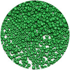 Bala&Fillic Green Color 4mm Seed Beads About 1200pcs/100Grams in Bag, 6/0 Glass Craft Beads for Making Bracelet and Necklace (Green) - color: Green -4mm