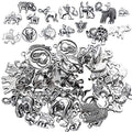 100g Antique Silver Elephant Charms Tibetan Animal Charms Pendants for Bracelets Necklace Jewelry Making - style: Silver Elephant Charms