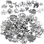100g Antique Silver Elephant Charms Tibetan Animal Charms Pendants for Bracelets Necklace Jewelry Making - style: Silver Elephant Charms