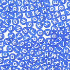 BEEFLYING 1480Pcs 7MM Transparent Acrylic Alphabet Beads Flat Round Disc A-Z White Letter Spacer Beads for DIY Friendship Boho Bracelet Hawaii Summer Holiday Surfing Jewelry Making (Blue Color) - color: Blue