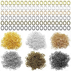 1800pcs 6mm Oval Jump Rings Stainless Steel Jump Rings Oval Open Ring Open Jumps Ring for Jewelry Making Supplies Earring Bracelet Necklace DIY Craft Making(6 Colors) - color: 6 colors A
