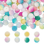 SUNNYCLUE 160pcs Bubblegum Acrylic Beads - 12mm Berry Gradient Color Imitation Pearl Round Beaded Garland Loose Spacer Beads for Jewelry Making Bracelet Keychains DIY Crafts - color: 160Pcs 12mm Acrylic Beads