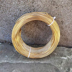 INSPIRELLE 15 Gauge 164 Feet KC Gold Aluminum Craft Wire Bendable Metal Wire for Jewelry Craft Making - color: KC Gold, size: 15 Gauge (1.5mm)