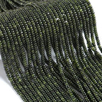 150PCS 2x4mm Natural Green Garnet Jades Stone Rondelle Beads Abacus Disk Stone Beads Round Loose Spacer Gemstone for DIY Bracelet Necklace Jewelry Making - color: Green garnet Stone, size: 2x4mm Abacus Disk