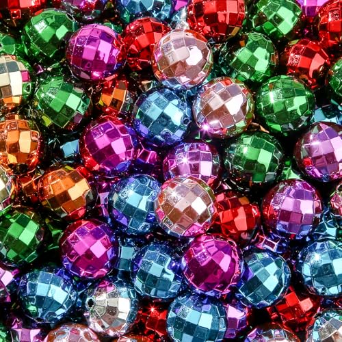 20mm Acrylic Beads 160pcs UV Chunk Bubblegum Bead Multicolor Beadable Pen Ball Beads for Pen Bag Jewelry Making Necklace Bracelets (uv Color) - color: uv color