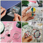 Travel Jewelry Organizer Case Transparent Jewelry Storage Book Binder Bag for Earrings, Rings, Necklace, Bracelet (All-Black) - color: All-Black