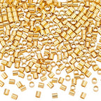 Beebeecraft 1 Box 300Pcs Crimp Beads for Jewelry Making 201 Stainless Steel Tube Crimp End Spacer Beads for DIY Earrings Bracelet Necklace - size: 1.5x1.5mm