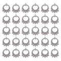 100pcs Antique Silver Hollow Chandelier Component Links with 5 Holes Charms Pendant Connectors 24x20mm for Dream Catcher Necklace Dangle Earrings Jewelry Making - color: Antique Silver, Dream Catcher-1