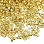 uxcell 1400Pcs Glass Bugle Beads, 1.5x1.5mm Tube Mini Loose Glass Seed Spacer Bead for DIY Earrings Necklaces Bracelets Jewelry Making (Electroplating Gold) - color: Electroplating Gold, size: 1.5x1.5mm