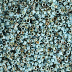 Miyuki Delica Seed Beads – Size 11/0 (1.6 mm), DB2264, Picasso Seafoam Green Matte, 7.2 g, Approx. 1440 Beads, Made in Japan - color: DB2264 - Picasso Seafoam Green Matte