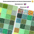 11200pcs Glass Seed Beads for DIY Crafting Bracelet Necklace Embroidery Jewelry Making Supplies (3mm, 400pcs/Color, 28 Colors, Green Scheme) - color: Green