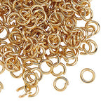 DanLingJewelry 200 pcs 304 Stainless Steel 19 Gauge Open Jump Rings 6mm for Jewelry Making Connectors Jewelry Finding Golden Color - color: 200 pcs - ф6mm δ 1mm - Golden