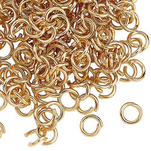 DanLingJewelry 200 pcs 304 Stainless Steel 19 Gauge Open Jump Rings 6mm for Jewelry Making Connectors Jewelry Finding Golden Color - color: 200 pcs - ф6mm δ 1mm - Golden