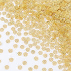 ANCIRS 1200pcs 7mm Spacer Beads Caps for Jewelry Making, Metal Flower Bead Caps for Bracelet Necklace- Gold - color: Gold