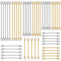 winee 30pcs Chain Extenders for Necklace, Necklace Extenders for Women Girls Bracelet Anklet Extender Stainless Steel Chain Extenders for Jewelry Making 2in 3in 4in 5in 6in (15 Gold, 15 Silver)