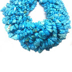 3-5mm Natural Blue Turquoise Gemstone Chips Loose Beads Semi Precious for Jewelry Making DIY Handmade Craft Supplies 1 Strand per Bag Approxi 32" - color: Blue Turquoise