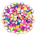 200pcs Rainbow Polymer Clay Beads, Mixed Clouds Charm Spacer Beads for DIY Bracelet Necklace Jewelry Making - color: Cloud