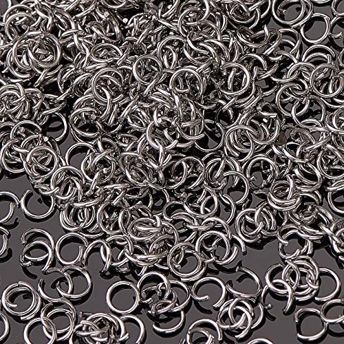DanLingJewelry 1000 pcs 304 Stainless Steel 24 Gauge Open Jump Rings 4mm for Jewelry Making Connectors Jewelry Finding Stainless Steel Color - color: 1000 pcs - ф4mm δ 0.6mm