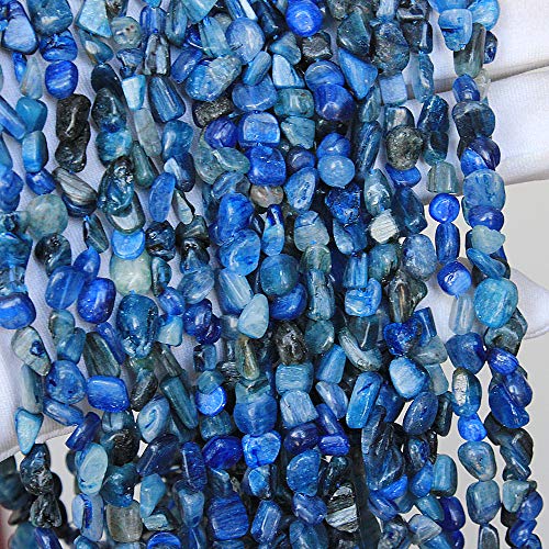 MJDCB Natural Irregular Shape Stone Beads 6-8mm kyanite Gemstone Energy Cured for Jewelry Making Necklaces - color: Kyanite