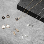 104 PCS Letter Charms for Jewelry Making - Double Sided Alphabet & Initial Charms for Necklace & Bracelet - color: 2 style