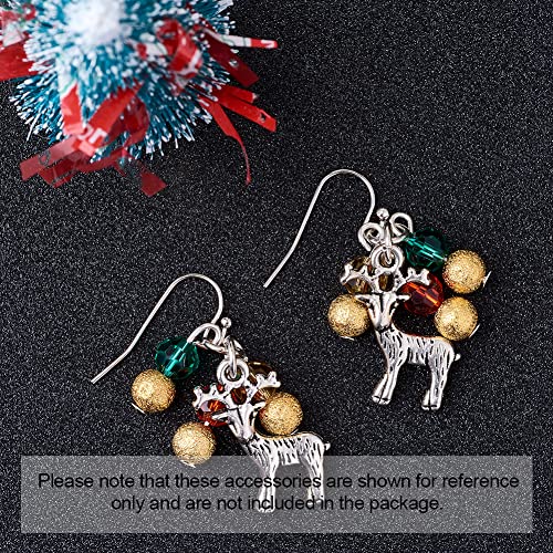 KISSITTY 100-Piece Platinum French Hook Ball Dot Earwires 22x11mm Dangle Earring Wires Findings
