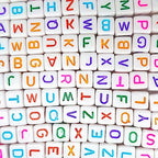 300 Pieces 10x10mm Big Large Cube Acrylic Alphabet Letter Beads A-Z Mixed Plastic Shape Loose Beads for Jewelry Making Bracelets Necklaces Key Chains (Colorful) - color: Colorful