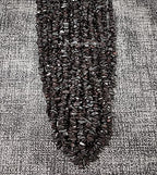 Hematite Pre Drilled Crystal Crushed Chips Beads for Bracelets Making, DIY Handmade Natural Healing Crystals (25 Inch Strand) - color: Hematite