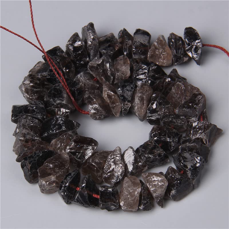 10-13mm Natural Irregular Freeform Raw Tea Quartz Stone Nugget Beads Reiki Crystal Healing Minerals Quartz Bead DIY Jewelry Making - color: Tea Quartz
