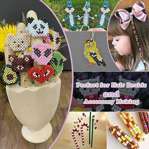QPIXVB 1100PCS Clear Pony Beads,Kit Beads for Bracelets Making,Clear Bead for Hair,Bead for Keychain Necklace Making,Jewelry Making,Crafts,Necklace Keychain Charms Making Supplies - color: transparent beads