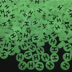 200PCS Letter Beads Glow in The Dark 4x7mm Acrylic Alphabet Letter H Beads for Jewelry Making Bracelet - color: H-200PCS