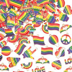 MARFOREVER 120PCS Rainbow Charms for Jewelry Making, Gay Pride Charms LGBT Colorful Enamel Charm Pendants for DIY Bracelet Necklace Earrings Making Supplies - style: LGBT