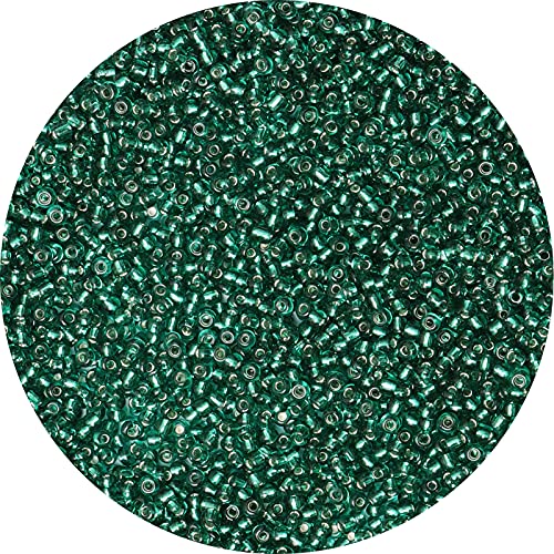 5000pcs Light Blue Green Glass Seed Beads Bulk,3mm 8/0 Seed Pony Beads for Bracelets,Necklace,Jewelry Making -Waist Spacer Bead for DIY Craft Projects - color: Light Blue Green, size: 3mm